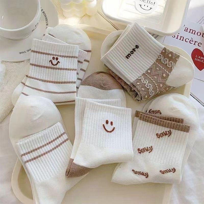 Sét 10 đôi Tất vớ nam nữ cổ lỡ trơn màu đen trắng BAsic Hàng Hiệu Phong Cách 2