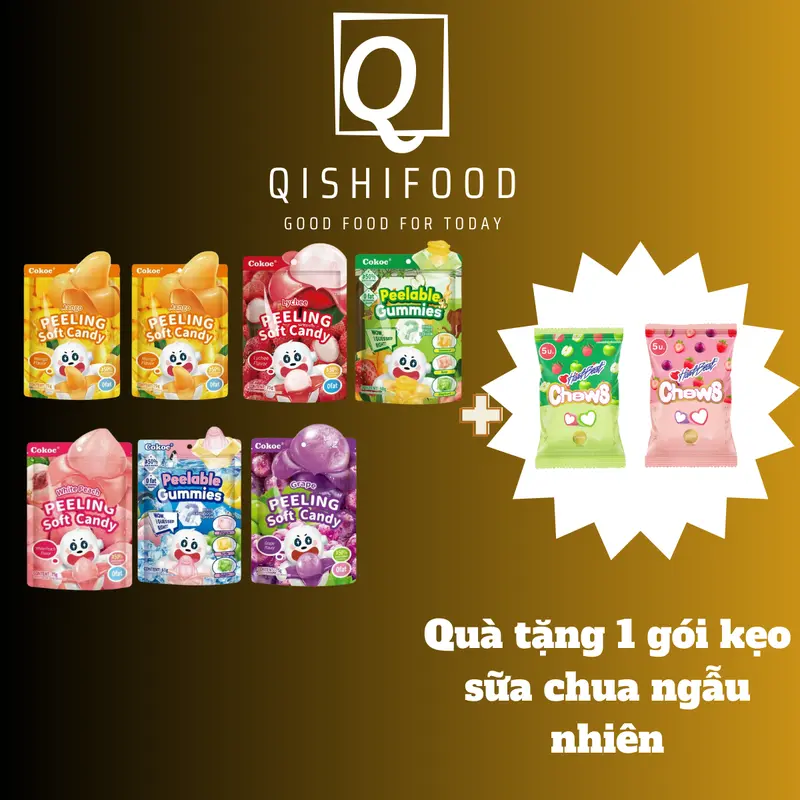 [Combo 7 + Quà ] Kẹo Dẻo Bóc Vỏ 3D Bobo Trái Cây Ít Đường hằng du mục - Snack Ăn Vặt Nội Địa Trung Kẹo Chua Food Candy kẹo dẻo bóc vỏ Socola Sô Cô La Thức Ăn kẹodẻo bócvỏ convoi hằngdumục kẹobócvỏ rot nuoc mieng kẹo dẻo  hằng du mục kẹo  deo kẹo  dẻo quý 0