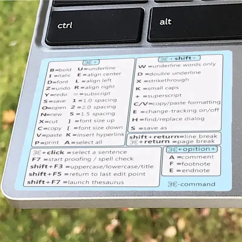 Universal Quick Reference Guide for Laptop, Windows PC Reference Keyboard Shortcuts Sticker, Tablet & Computer Accessories 2