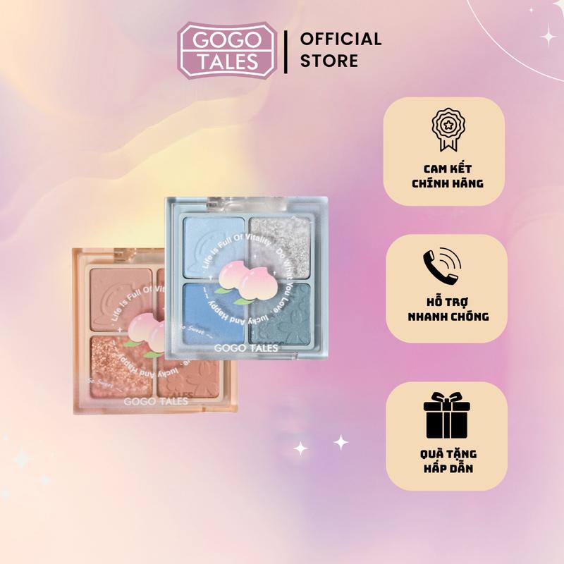 Bảng mắt 2 tầng 4 ô kèm phấn má GOGO TALES Cosmetic Nữ gogotale