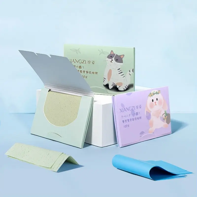 Giấy thấm dầu da mặt 1 gói 100 tờ, Giấy thấm mồ hôi dành cho da mặt, da mụn cho nam và nữ