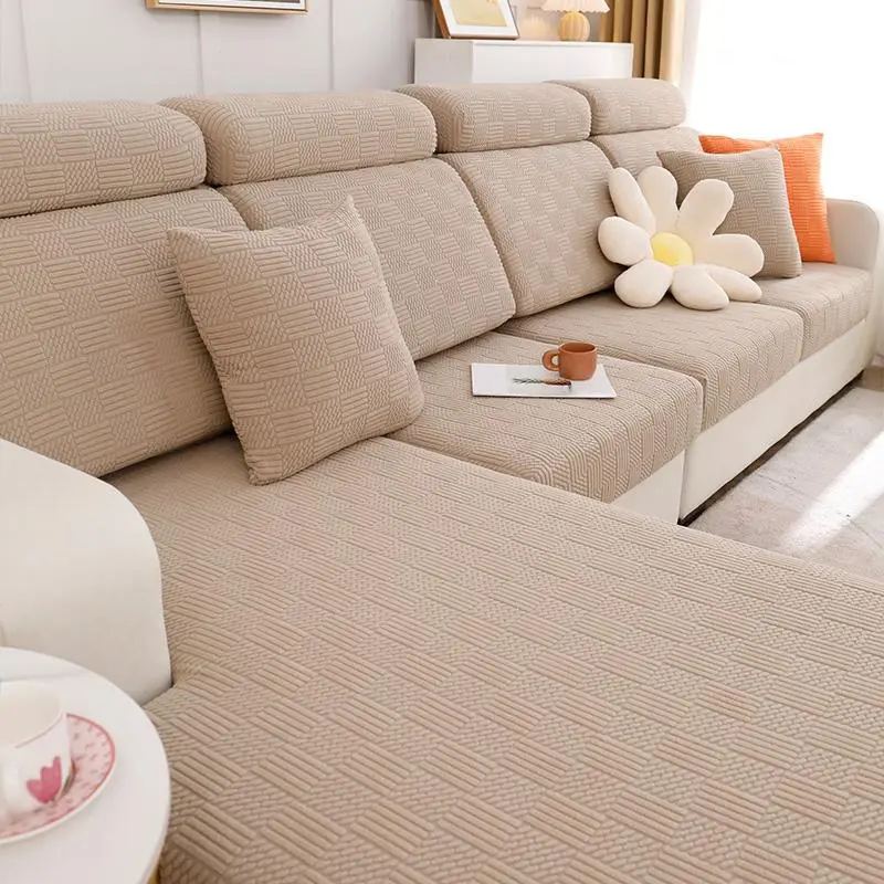Solid Color Sofa Cover, 1 Count Soft Comfortable Sofa Slipcover, Sofa Protector for Home Living Room, Home Decor 5
