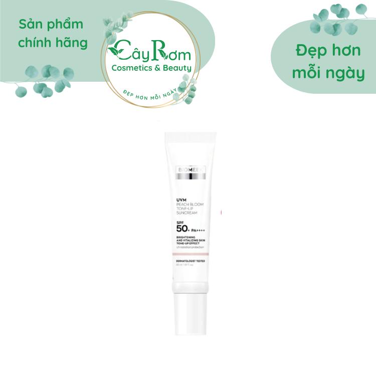   BIOMEEK 30ml  Kem Chống Nắng Biomeek vạch hồng UVM PEACH BLOOM SPF 50+ PA++++ 