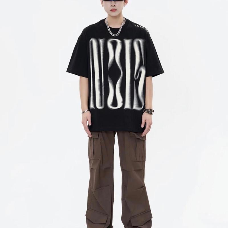Áo Thun “NOIS” Unisex in champ dành cho Nam và Nữ -C6 Top Cổ Tròn Menswear 2