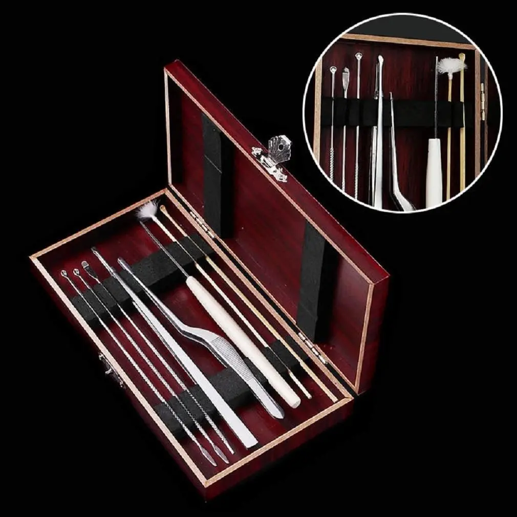 Set Pembersihan Pencungkil Telinga, 8pcs, Alat Penjagaan Kesihatan, Kit Kuret Pembersih Penyingkiran Kotoran Telinga, [KK Muka]