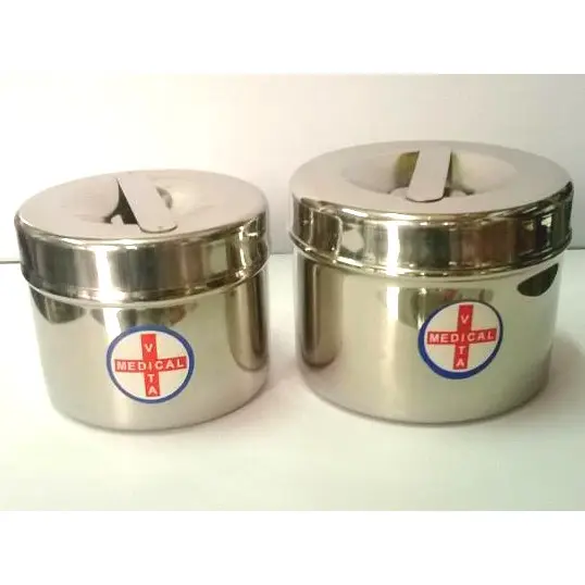 Hộp Inox Tròn Đựng Bông Gòn, Lưu Mẫu Các Size 3