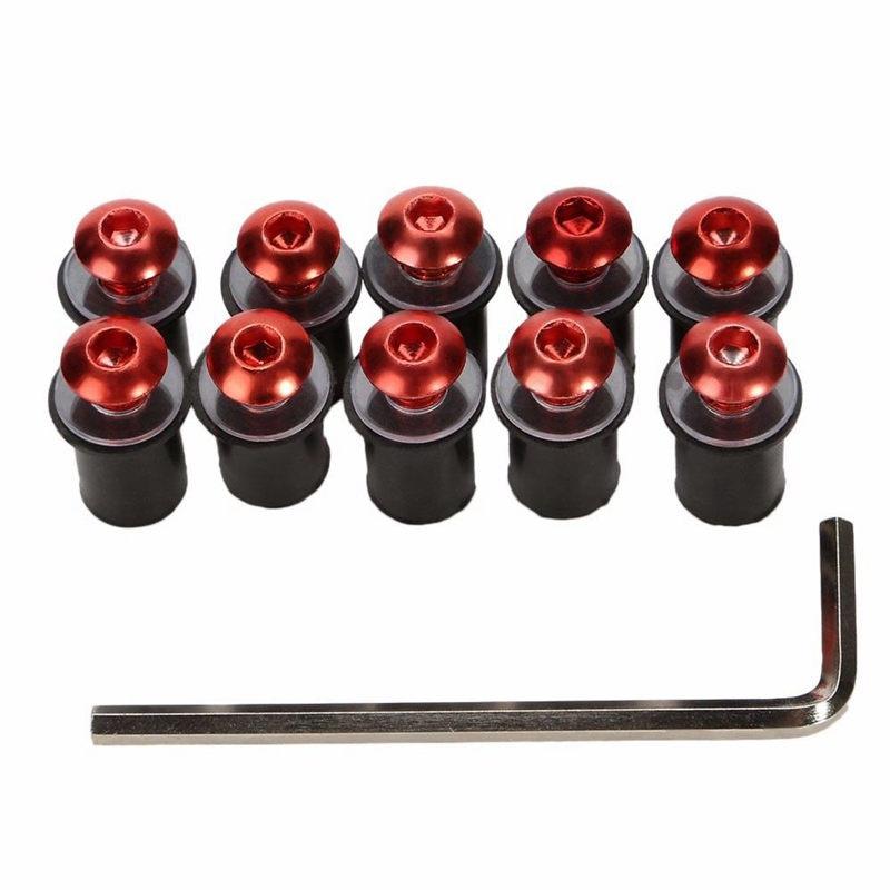 Product Introduction of Bộ Ốc Vít Bu Lông Kính Chắn Gió Xe Máy, 10 Cái, Đai Ốc Giếng M5 15Mm 14