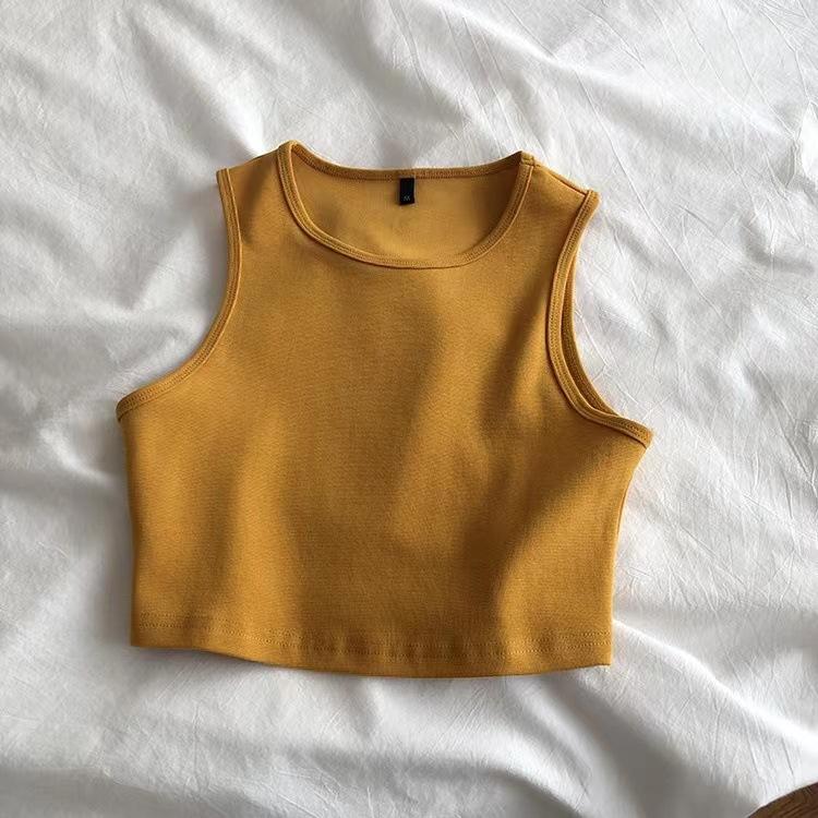 Product Introduction of Quần Áo Nữ, Phong Cách Instagram Châu Âu Và Mỹ Áo Vest Cropped Mùa Hè, Phong Cách Bm Người Nổi Tiếng Trên Internet Quốc Tế Thương, Cạp Cao, Bó Sát, Dáng Ôm, Ngắn, Không Tay, Mặc Trong Cho Nữ Top Women Trắng 20
