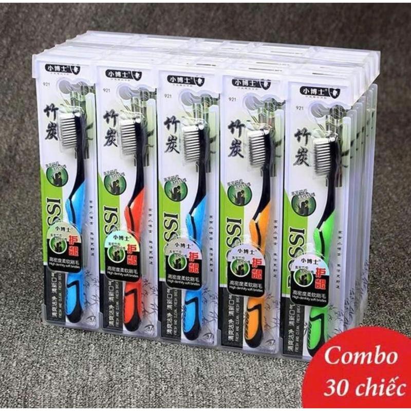 [Gía rẻ ]Combo 30 cây bàn chải than tre hoạt tính Nữ - Làm sạch mảng bám trên răng và nứu răng hiểu quả Trắng Răng 3