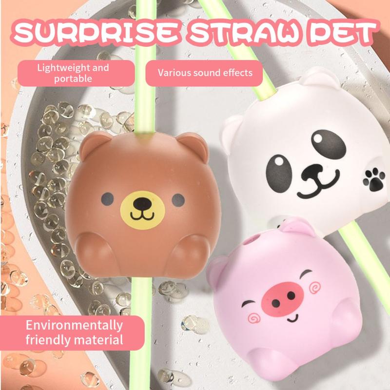 Cartoon Animal Sound Straw for Babies, Talking and Singing Drinking ...