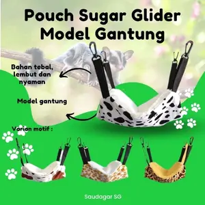 Saudagar SG Pouch Sugar Glider Model Gantung Single Hammock Tempat Tidur Lembut Nyaman Ukuran 27cm x 27cm Bahan Berkualitas