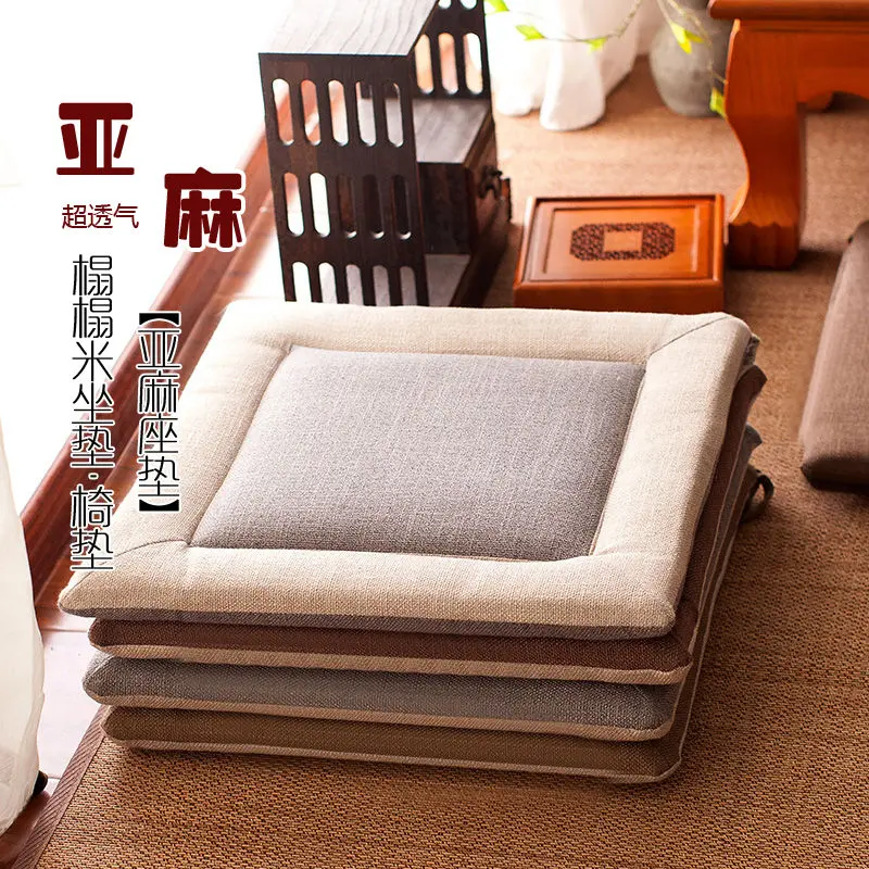 Đệm Ghế Vải Lanh Ghế Dài, Có Thể Tháo Rời Và Giặt Được, Đệm Ghế, Thích Hợp Cho Bàn Ăn Gia Đình, Thảm Tatami, Ghế Đẩu Văn Phòng, Thiết Kế Chức Năng Chứa Bùn, Năm 2024