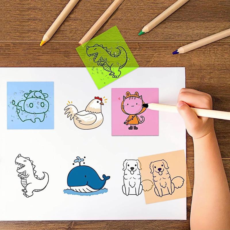 Clear Sticky Note (6pcs), Minimalist Easy To Post Sticky Note For Office, Transparent Sticky Note, 3x3 In Translucent Sticky Note, Waterproof Self-Adhesive Sticker For Home School Office 6