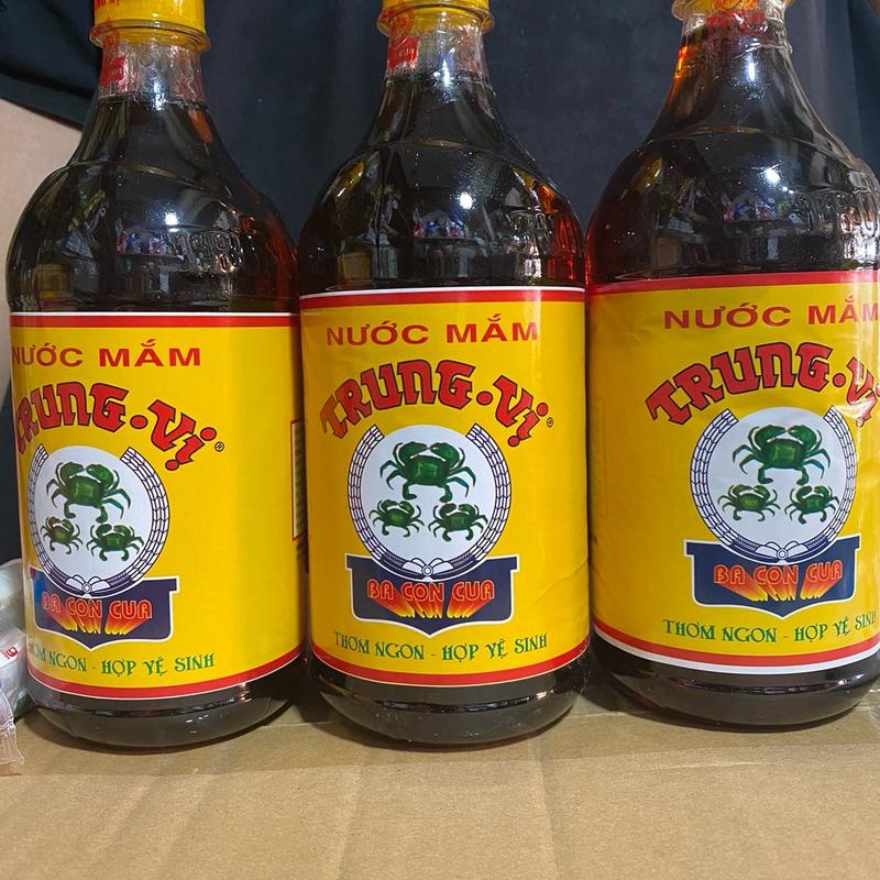 (Tặng ngay gói ajnomoto 100g) combo 3 chai nước mắm Trung Vị (3 con cua ) 3