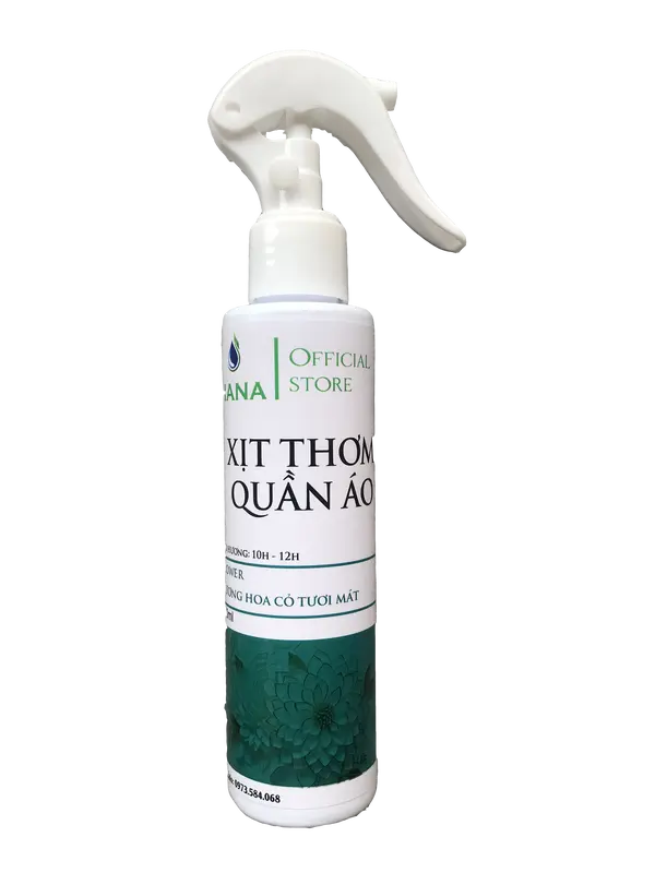 Xịt Thơm Quần Áo HANA Hương Tươi Mát 150ml - Khử Mùi, Kháng Khuẩn, Thơm Lâu 2