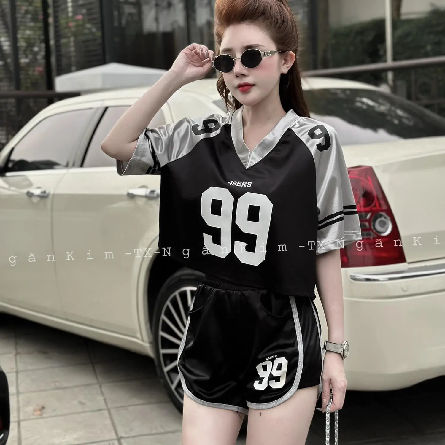 Sét bộ thể thể thao nữ size từ 40 tới 57kg, chất vải thun tráng bạc mềm mại co giãn. Sport Đồng