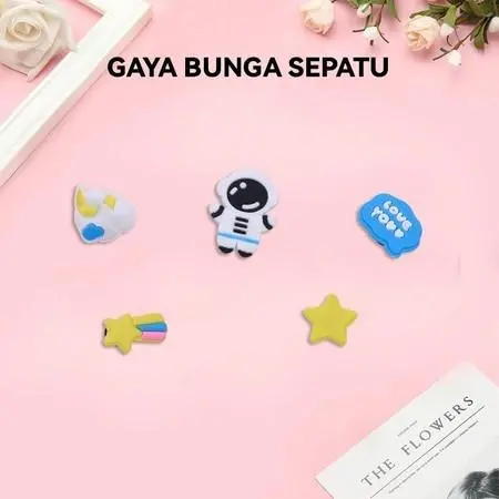 UMINIY Aksesoris Sandal Permata DIY Hiasan Bintan/Aksesoris Sandal Kartun Lucu/Aksesoris Sandal 3D/ Jibbitz Aksesoris Terlaris 7