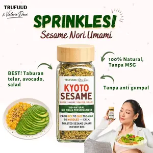 TRUFUUD Kyoto Sesame | Bumbu Tabur Wijen Jepang Non MSG Furikake Sehat Untuk Nasi, Telur, Salad Furikake Anak
