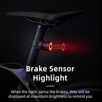 Gambar ROCKBROS Q3 Brake Tail Light Lampu Belakang Sepeda Dengan Sensor Rem Outdoor - Black dari Maxxiebike Kota Administrasi Jakarta Utara 2 Tokopedia