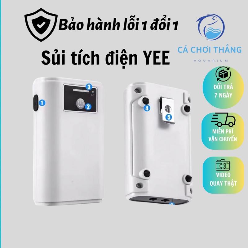Sủi oxy tích điện siêu êm YEE - Sủi oxy khoẻ, máy cực kì êm, tích điện lên đến 30 tiếng