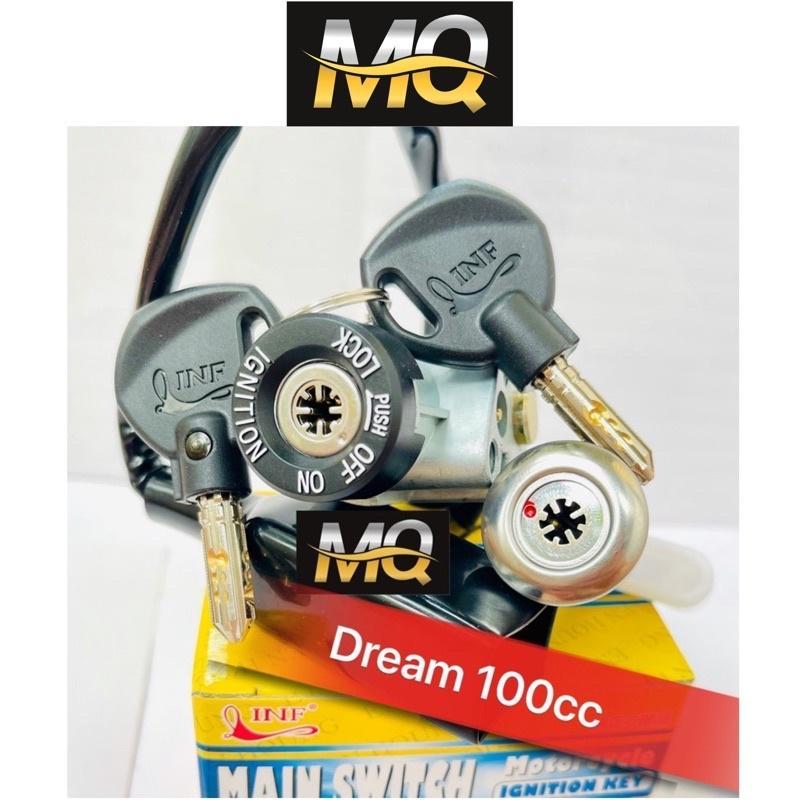Bộ Ổ Khoá Xe Dream Wave 100cc Sirius (8 Cạnh Trước Và Sau) mQ.shop