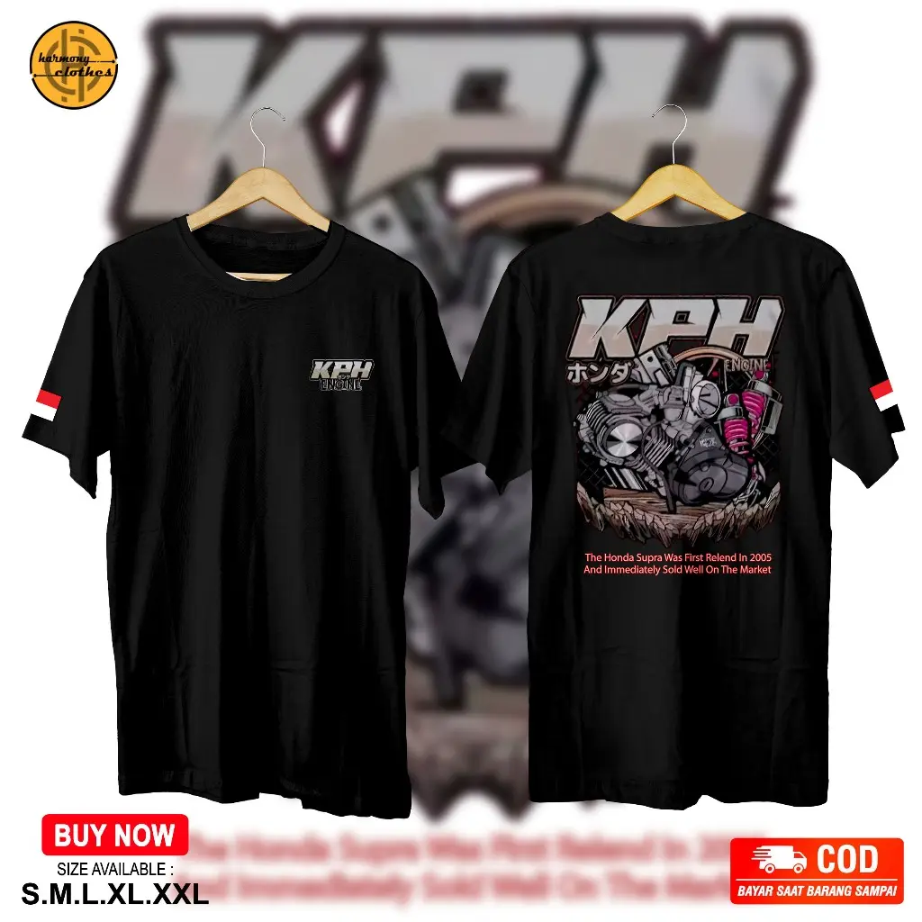 Kaos KPH Engine // Baju Racing Terbaru Honda Kph Engine // Kaos Pria Unisex // Kaos Distro Bahan Cotton Combat 30s