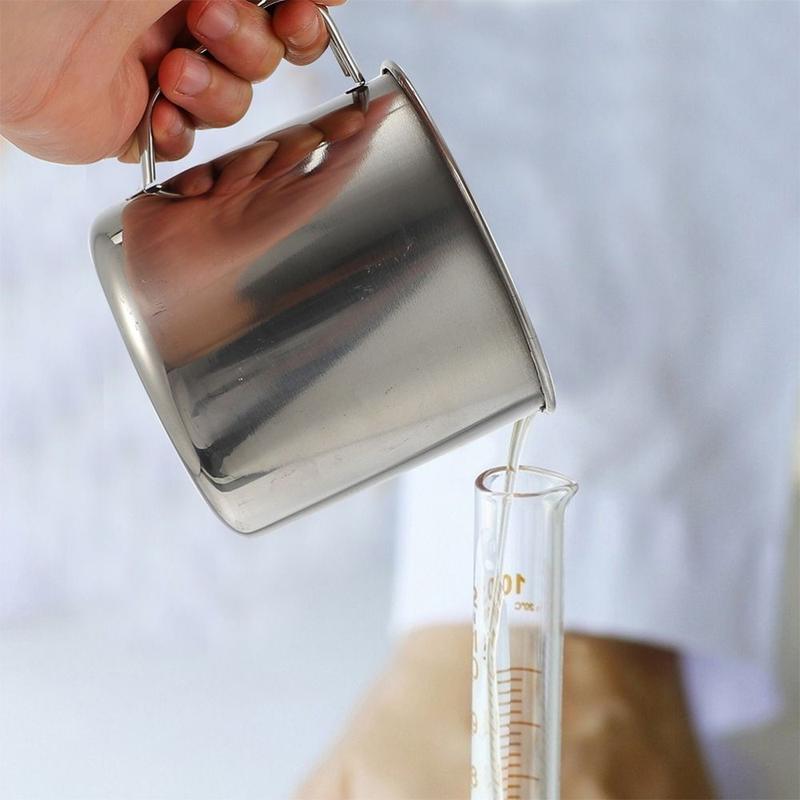 New Stainless Steel Laboratory Beaker 500ml 1000ml Measuring Cups Graduated Espresso Mugs Kitchen Tool 3