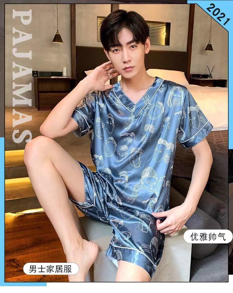 Product Introduction of Bộ Đồ Ngủ Nam Mùa hè, ngắn Tay, Giả Lụa, Lụa Lạnh Mỏng, Thường Ngày, Bộ Đồ Mặc Nhà Mùa Xuân Và Mùa Thu, Hàng Mới Về 2021, 2612 Đánh Giá Tích Cực 21