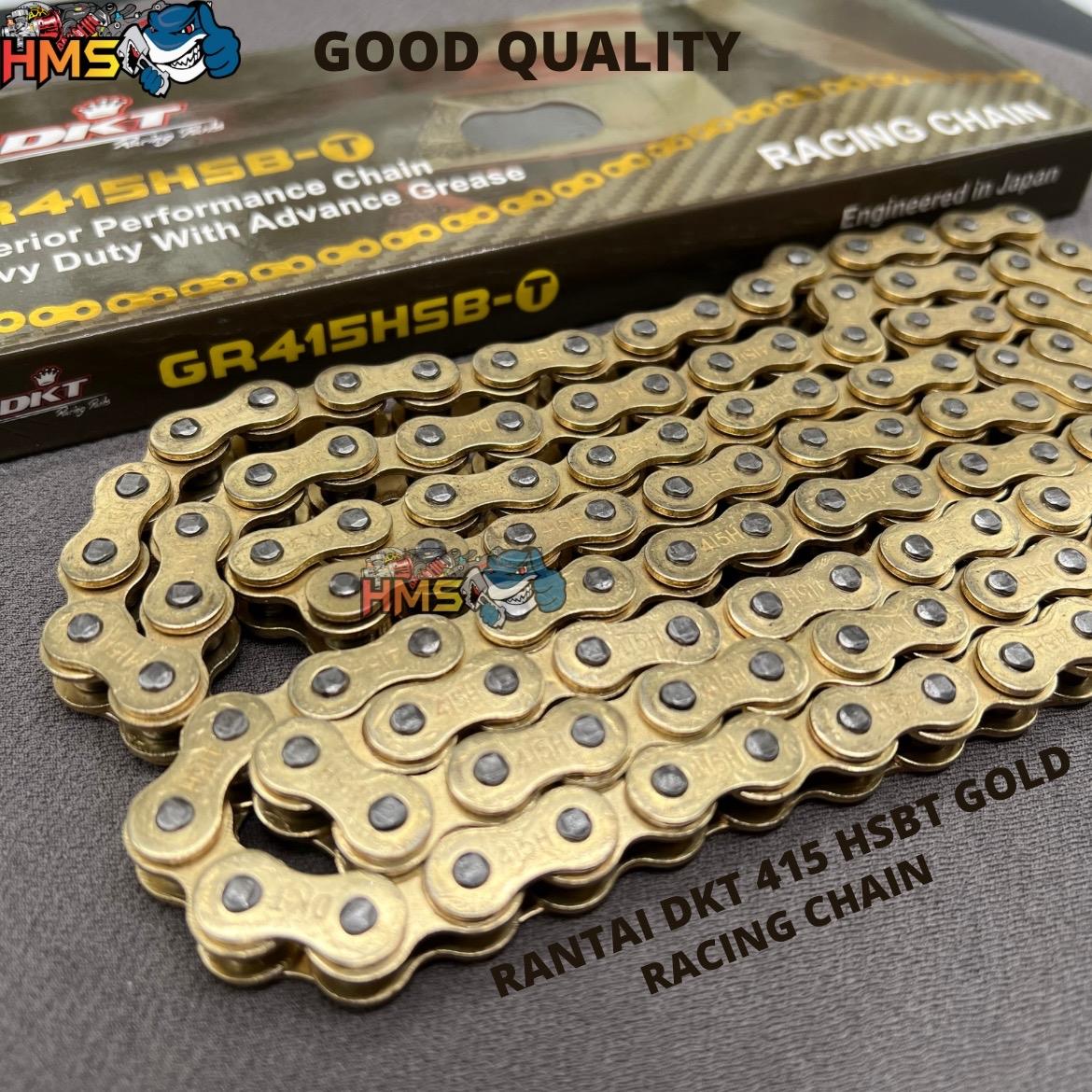 RANTAI RANTE RACING GOLD EMAS 415 428 H 130 HSBT DKT THAILAND PNP KE GEAR SSS 415 428 TIPIS ORIGINAL DKT THAILAND