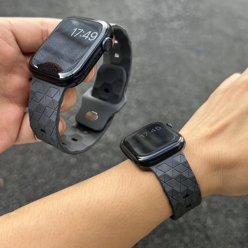 Dây Đeo Đồng Hồ Thông Minh, Thích Hợp Cho Se 10 / 9 / 8 / 7 / Ultra, Được Làm Bằng Chất Liệu Silicon Mềm, Có In Hình Bóng Phong cách thể thao, thoải mái Phụ kiện đeo thông minh, Thích hợp cho mặt số 38 / 40 / 41 / 42 / 46 / 45 / 49, có thể được tùy chỉnh