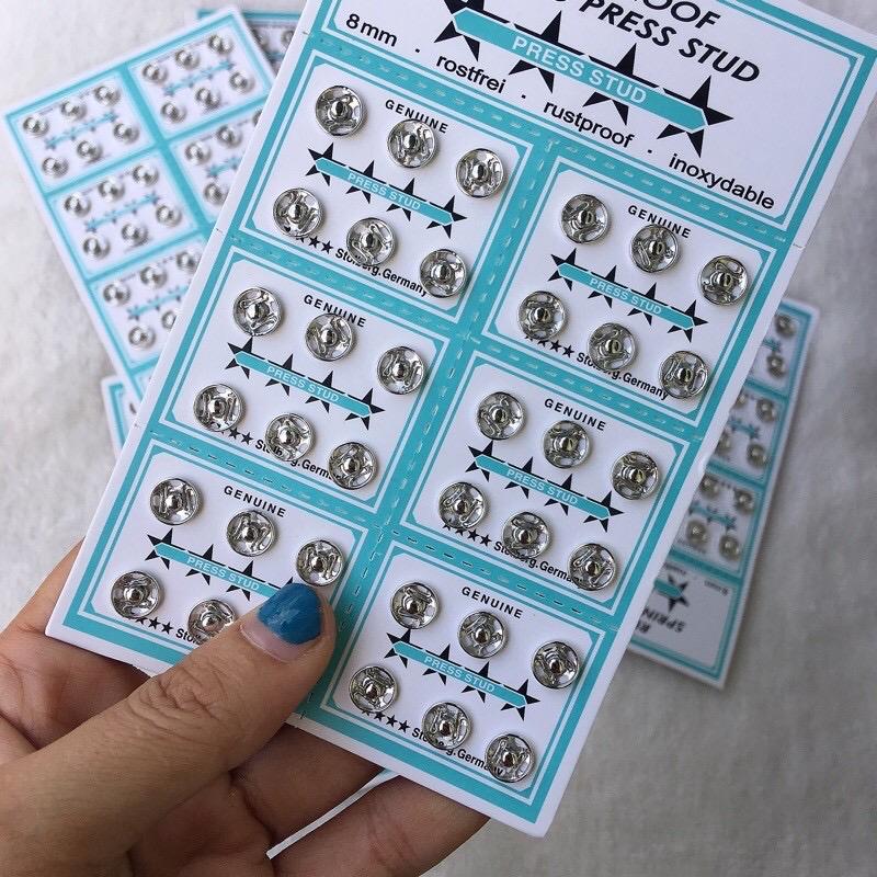 Vỉ Nút Bấm Quần Áo, Nút Bấm Áo Dài, Áo Sơ Mi, Nút Bóp,...