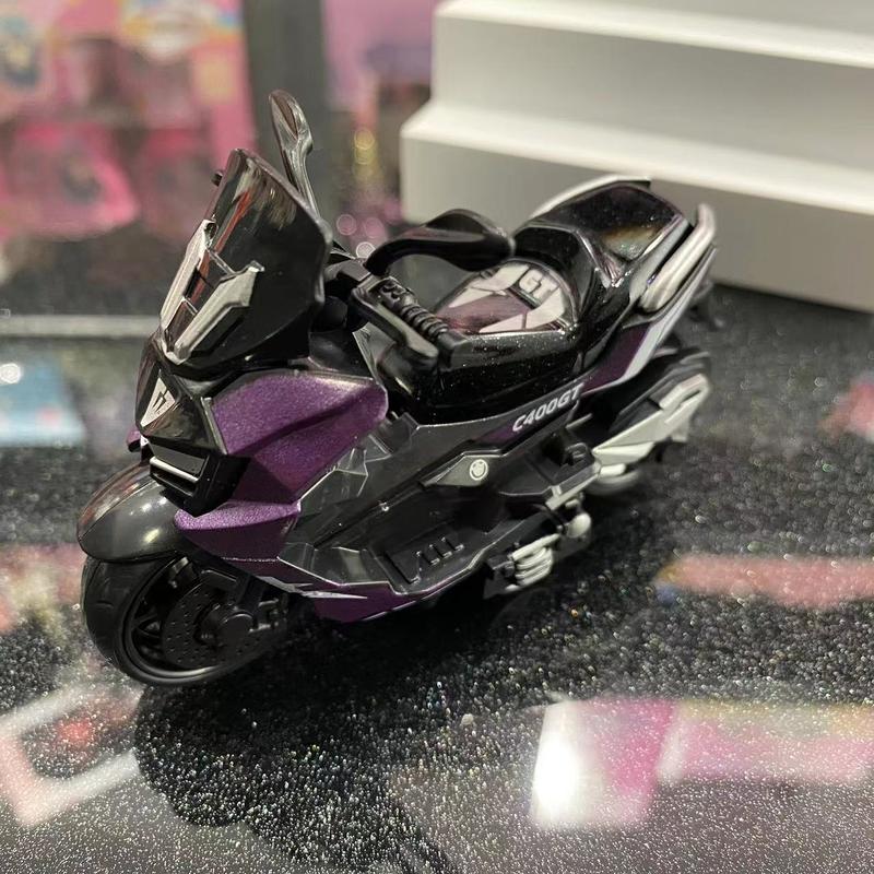 Product Introduction of Alloy Pull Back Motorcycle Simulation Pedal Toy Car Model Keychain Pendant Gift Clip Doll Gift 21