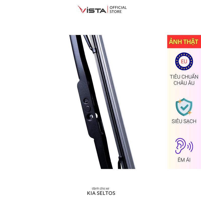 Gạt Mưa Cho Xe KIA Seltos Thương Hiệu VISTA - Xương Sắt - Tiêu Chuẩn Châu Âu - Sạch Nhanh - Tăng Độ Bền - Êm Ái 7