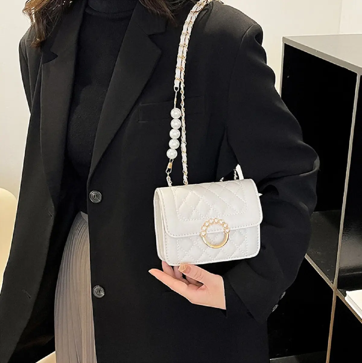 Túi xách nữ đeo vai mini xinh xắn sang trọng H16 Bag Chain Women Đeo Chéo