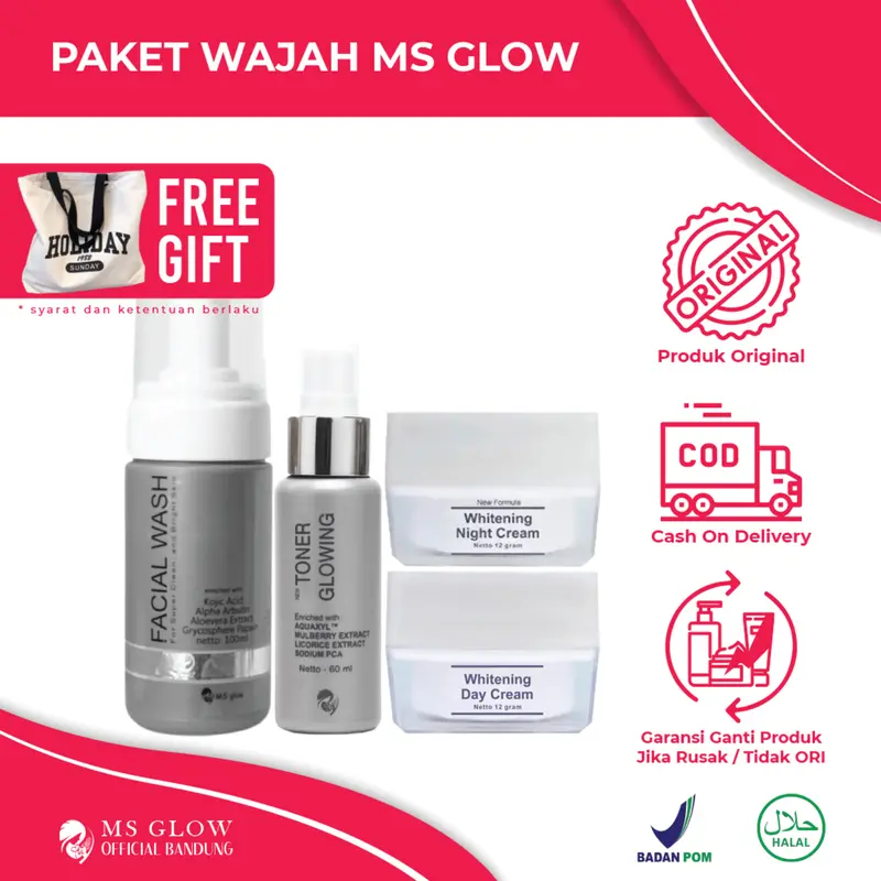 Paket MS Glow Wajah Whit*ning /Acne / Ultimate / Luminous Series Facial Kusam Pencerah Muka 0
