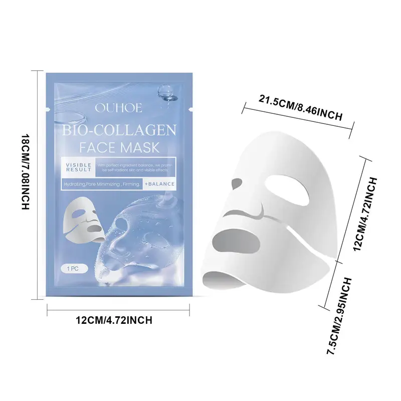 Collagen Facial Mask, 6 Counts Moisturizing Facial Mask, Firming Hydrating Face Mask, Face Care Product for Women & Men 1
