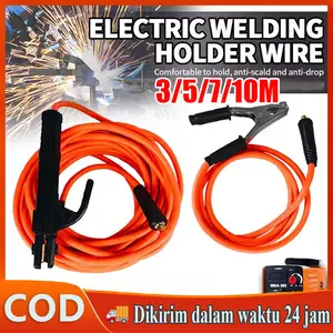 (COD)Tembaga Kabel Las Set  Kabel Las Set Tang Massa + Kabel 3M Tang Las + Kabel 5M/7M/10M Welding Cable Set