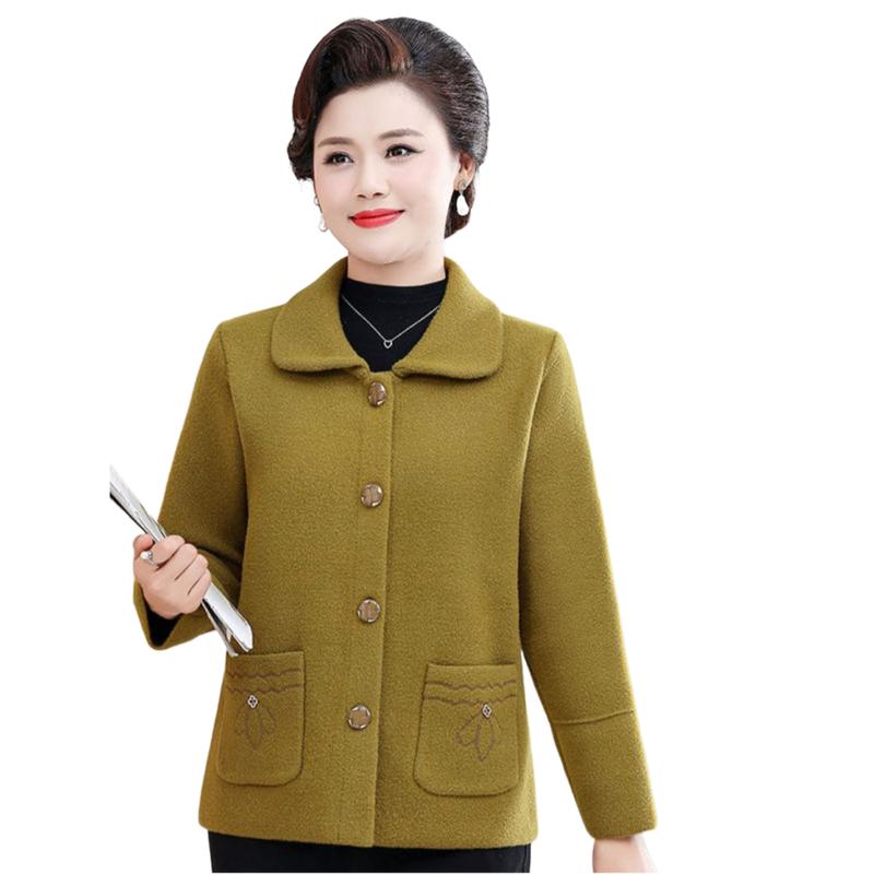Áo khoác dạ nữ cho mẹ trung niên 60 70 tuổi HAFA S56 chất nỉ dạ loại 1 cao cấp quà tặng bà mùa đông Tim Women Jacket Top