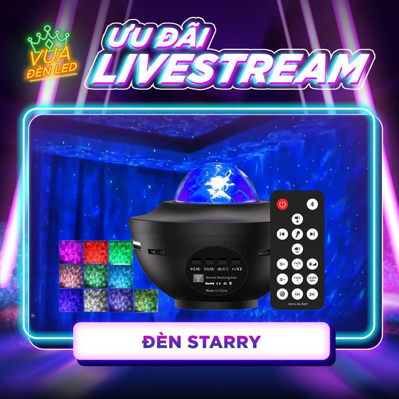[ƯU ĐÃI LIVE] Đèn STARRY Chiếu Bầu Trời Sao GALAXY Trang Trí Decor Phòng, Làm Đèn Ngủ, Có Loa Bluetooth, Điều Khiển Từ Xa