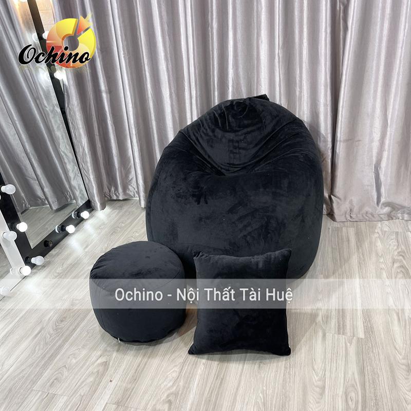 Bộ Ghế Lười Hạt Xốp 1M2-90 Gồm 3 Món Đã Kèm Hạt Xốp Mẫu Trơn Dáng Lê Tiện Lợi (Ảnh Thật Và Video) 6