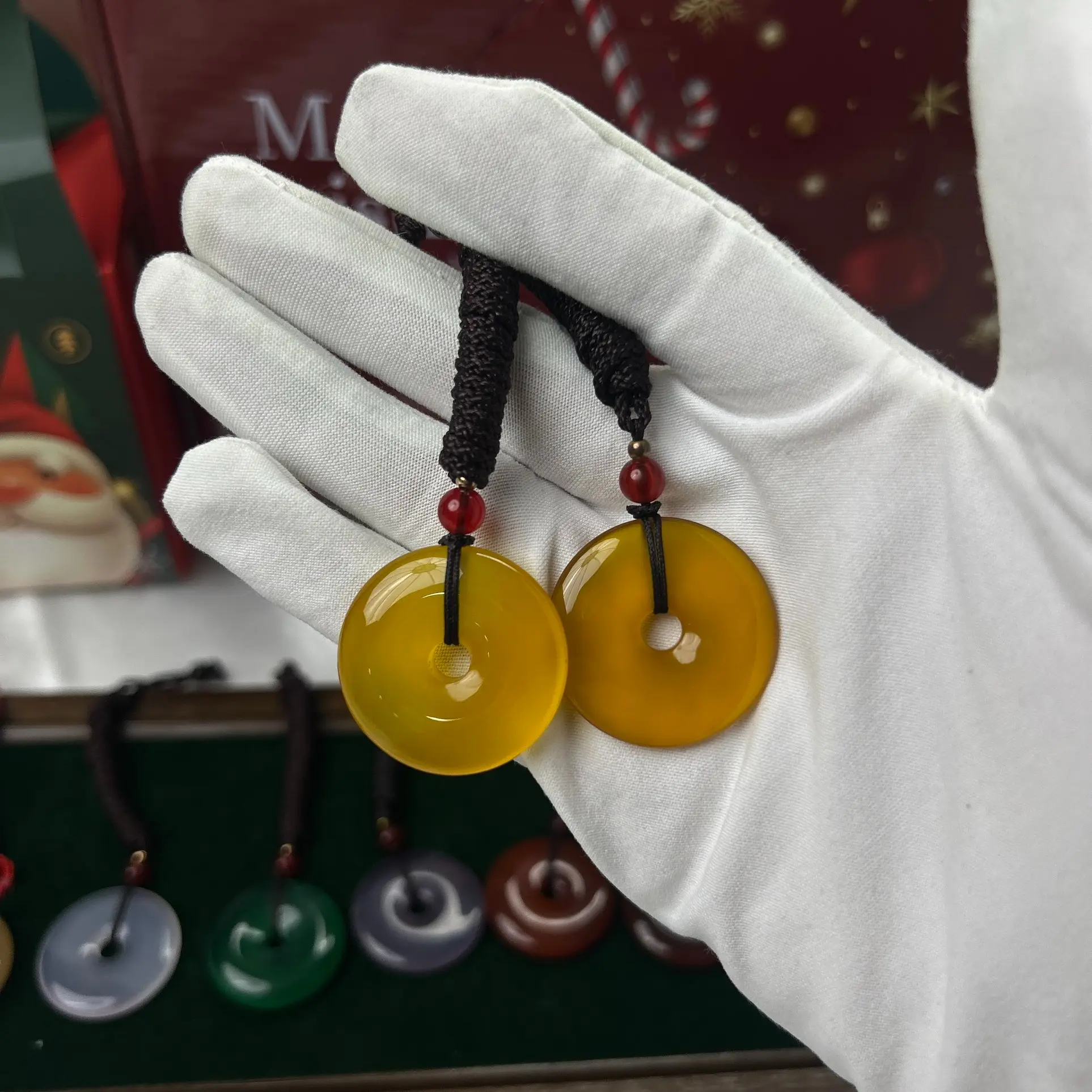Mặt dây chuyền Charm Khấu Bình An Đá quý tự nhiên