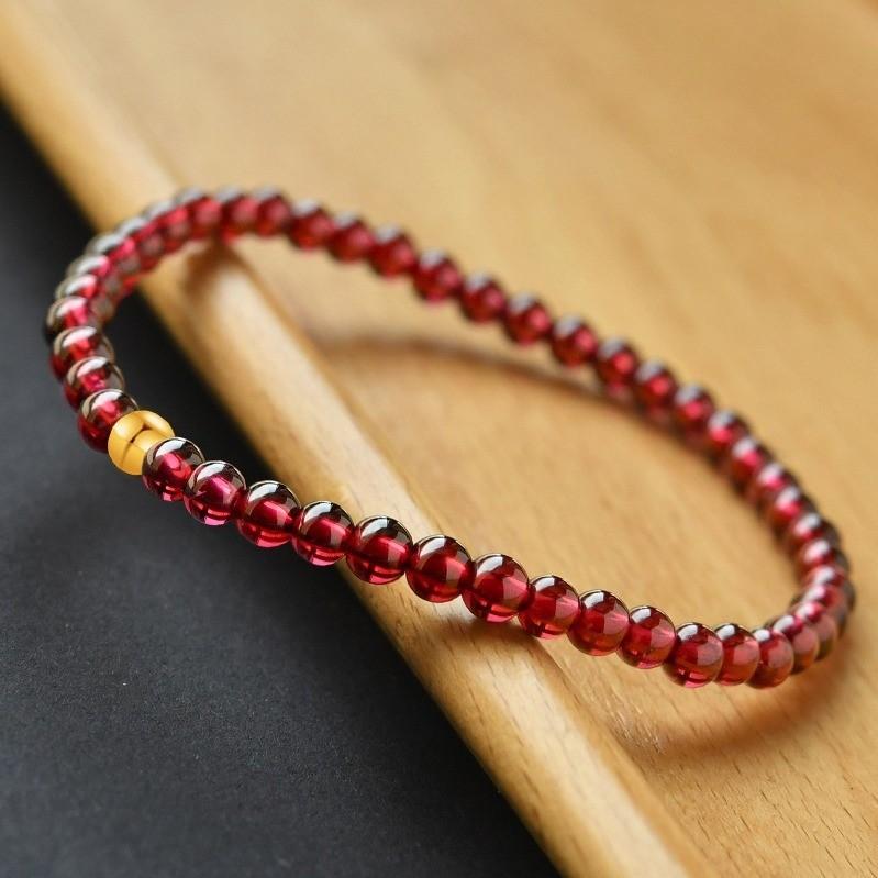 Product Introduction of Pomegranate Red Bracelet for Women New Style Lucky Bead Good Luck Wealth Bracelet for Girlfriend Birthday Gift 6
