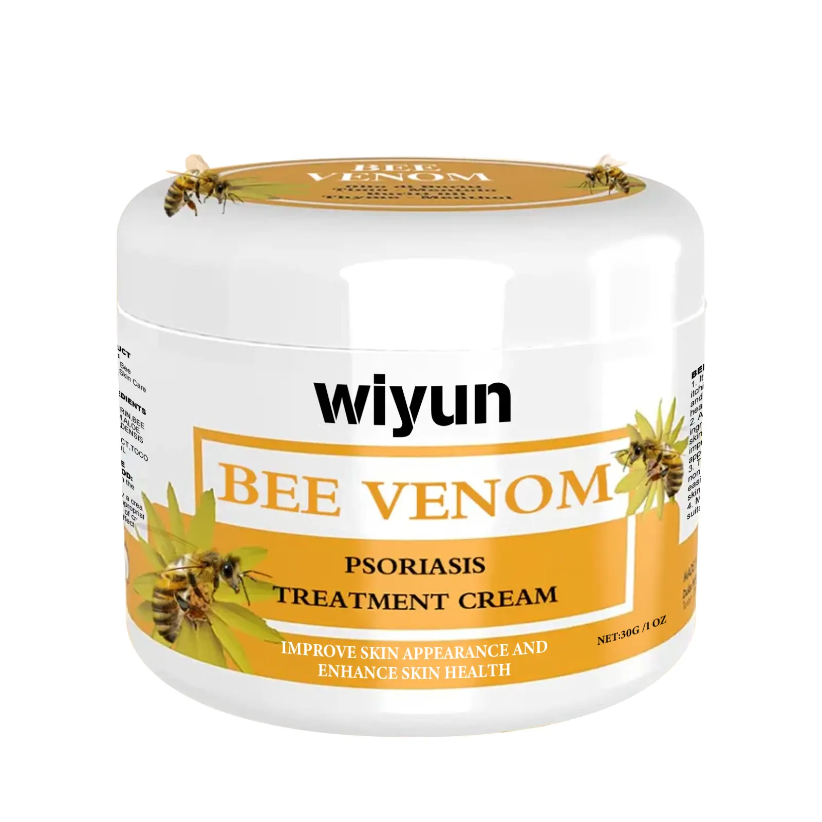 Wiyun Bee Venom Psoriasis Cream Hand and Foot Skin Rash Redness Itching Care Moisturizing Smoothing Skin Care Cream