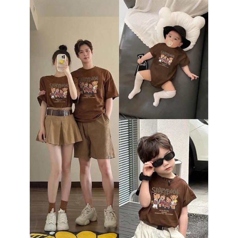 Bộ Đồ Gia Đình Ngắn Tay Mùa Hè, Áo Thun Du Lịch Và Kỳ Nghỉ Cho Gia Đình Ba Người, Quần Áo Cặp Đôi, Quần Áo Của Mẹ 2