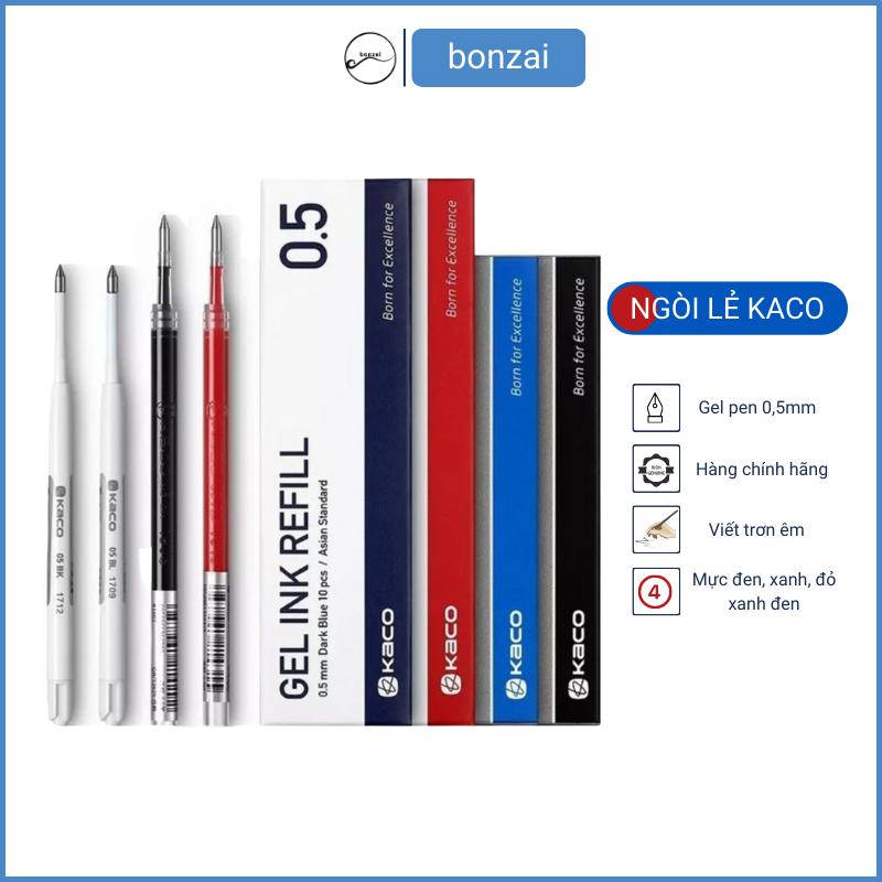 Ruột lẻ bút gel Kaco Pure ngòi 0,5mm chính hãng.