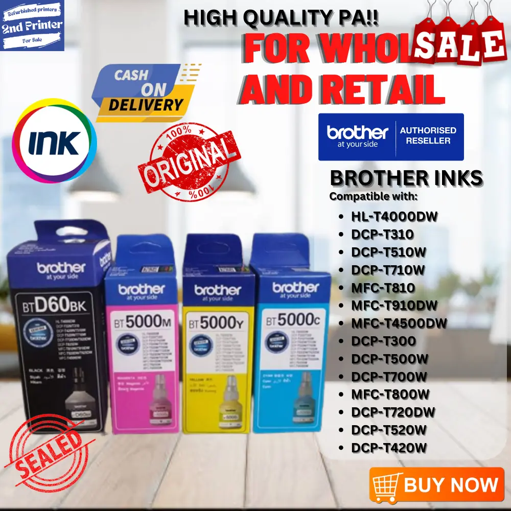 ORIGINAL Brother Ink Complete Set SAFE (Black, Cyan, Magenta and Yellow ...