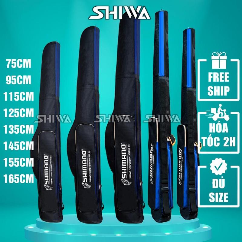 Túi Đựng Cần Câu Cá SHIMANO LOẠI TỐT 3 Ngăn Đủ Size - Bao Đựng Cần Máy, Lure, Đài - Túi, Giỏ Đựng Đồ Câu, Diều SHIWA Sport
