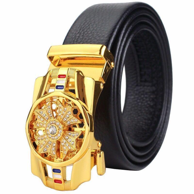 sabuk thắt lưng nam bản mu Khóa bibcock tự động 4.0cm xoay vành đai snap vành đai khóa hợp kim cao cấp 2024 - Mũ th ă t _ lư ng _  da lộn dây nịt chữ h duyanh leather Titan 4