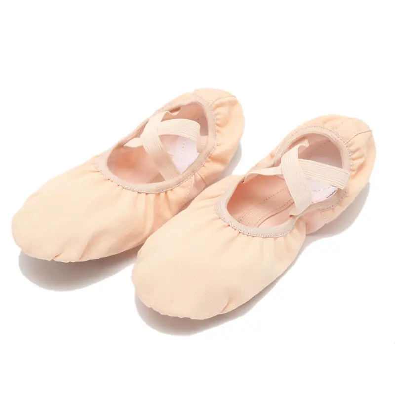 Body Practice Shoes Lace-up Adult and Children Dancing Shoes Female Soft Sole Shoes Male Dancing Shoes Ballet Shoes Camel Teacher