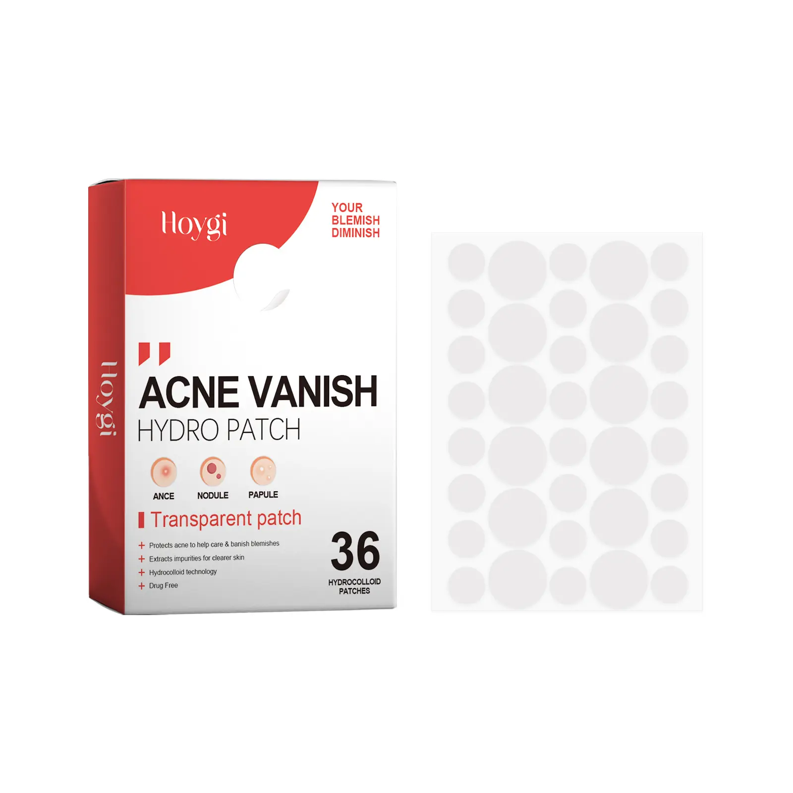 Hoygi Invisible Acnecare Acne Removal Facial Skin Care Cover Invisible Colloid Acne Patch